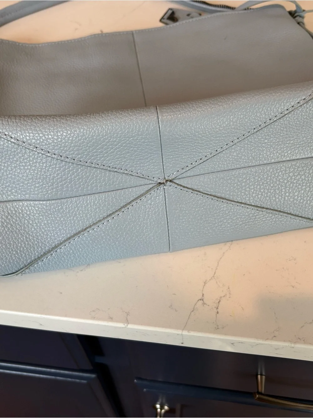 Botkier Grey/blue Pebbled Leather Hobo Shoulder Bag